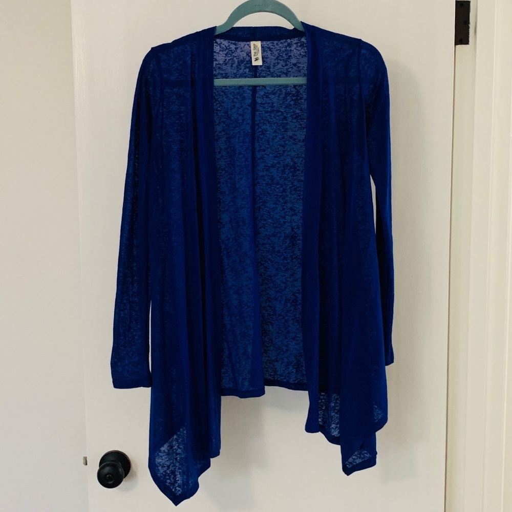 Tee Shop Blue Open Sweater